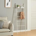 Kledingrek Øksnes ladderplank 160x50x27,5 cm wit [en.casa], Doe-het-zelf en Verbouw, Ladders en Trappen, Verzenden, Nieuw