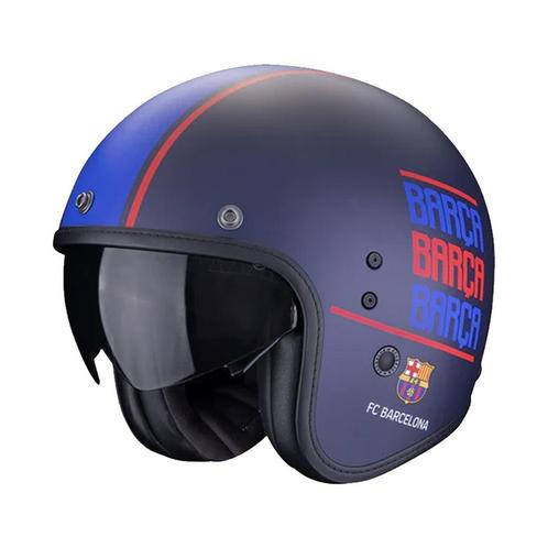 Scorpion Belfast Evo FC Barcelona Blauw Mat Jethelm, Motoren, Kleding | Motorhelmen, Jethelm, Heren, XXL, Nieuw met kaartje, Overige merken