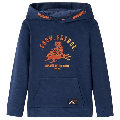 vidaXL Kindertrui met capuchon 128 gemêleerd marineblauw en, Kinderen en Baby's, Kinderkleding | Overige, Nieuw, Verzenden