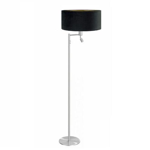 Highlight vloerlamp met leeslamp Zilver E27 160 cm Incl., Huis en Inrichting, Lampen | Vloerlampen, Metaal, Ophalen of Verzenden