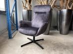 Veiling - Draaifauteuil Wenen (2 stuks)- Velours - Grijs - a, Nieuw