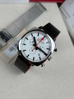 Mondaine - Classic White Chronograph Date -, Sieraden, Tassen en Uiterlijk, Horloges | Heren, Nieuw