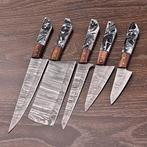 Keukenmes - Chefs knife - Hars, hout en gevouwen staal -