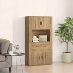 vidaXL Highboard artisanaal eikenkleurig 80 x 33 x 150 cm, Minder dan 50 cm, Verzenden, Nieuw, Minder dan 100 cm