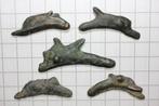 Sarmatia, Olbia Lot of 5 cast Æ pieces (dolphin money) ca