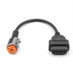 Harley Davidson 6 Pins OBD - 16 Pins OBD2 Verloopkabel Motor, Auto diversen, Verzenden, Nieuw