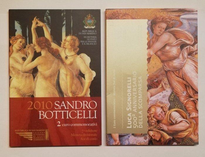 San Marino. 2 Euro 2010/2023 Botticelli + Signroelli (2, Postzegels en Munten, Munten | Europa | Euromunten