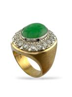 Ring - 14 karaat Geel goud, 14K geelgouden ring met 1,50 ct, Sieraden, Tassen en Uiterlijk, Ringen, Nieuw