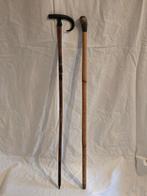 Wandelstok (2) - Hoorn - Lot 2 vintage wandelstokk