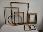 Lijst (7) - Hout, glas - Collage oud gouden, Antiek en Kunst