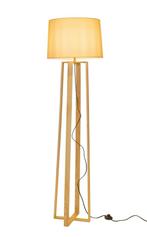 Staande Lamp Vierpoot Hout Beige Kap - Valott Ampua, Huis en Inrichting, Nieuw, Verzenden