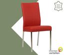 Leren eetkamerstoel Comfort - Toledo Ducati (rood) - Poten, Huis en Inrichting, Nieuw, Leer, Ophalen of Verzenden, Rood