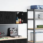 vidaXL Garagewandkast spaanplaat zwart, Huis en Inrichting, Kasten | Stellingkasten, Verzenden, Nieuw