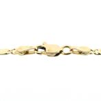 Gouden gesloten Figaro/fantasie schakel armband | 19 cm, Sieraden, Tassen en Uiterlijk, Armbanden, Ophalen of Verzenden, Gebruikt