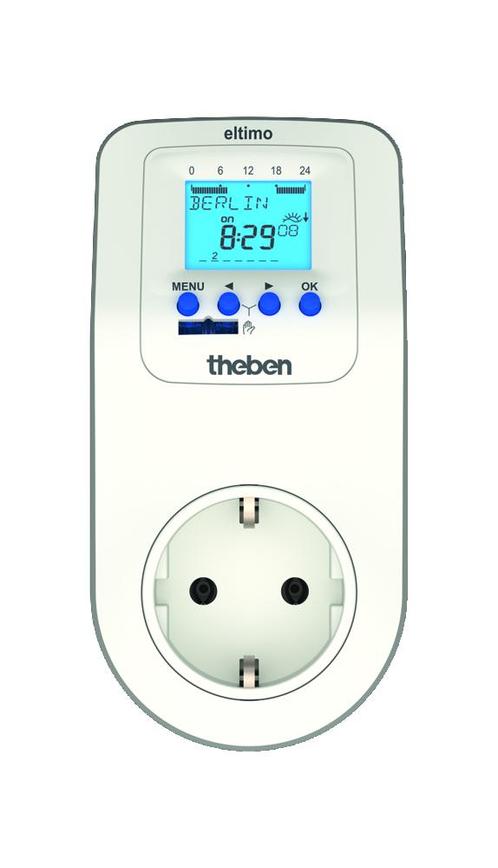 Theben Eltimo Digitale Timer Stopcontact Met Astro Wekelijks, Doe-het-zelf en Verbouw, Elektra en Kabels, Overige typen, Nieuw