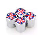 TT-products ventieldoppen aluminium Britse vlag zilver 4, Ophalen of Verzenden, Nieuw