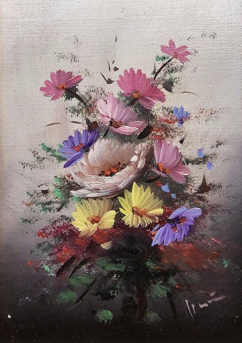 Spanish School (XX) - Pair of lyrical bouquets (x2), Antiek en Kunst, Kunst | Schilderijen | Klassiek