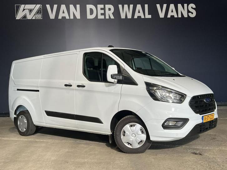 Ford Transit Custom 2.0 TDCI L2H1 Euro6 Airco | Camera | LED, Auto's, Bestelauto's, Dealer onderhouden, Lease, Zwart, Handgeschakeld