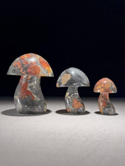 GEEN BIEDSGEVALTE PRIJS - Prachtige set van 3 Rode Maligano, Antiek en Kunst, Kunst | Designobjecten