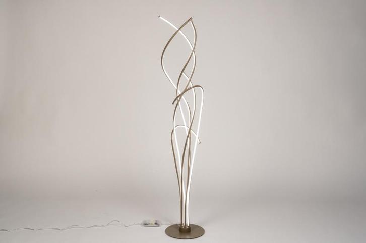 Rietveld Vloerlampen - Bruin - Metaal, Huis en Inrichting, Lampen | Vloerlampen, Verzenden