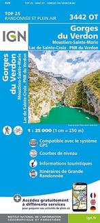 Topografische Wandelkaart van Frankrijk 3442OT - Gorges du, Nieuw, Verzenden