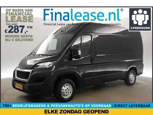Peugeot Boxer 330 2.0 BlueHDI L2H2 Airco Cam Cruise €287pm, Auto's, Bestelauto's, Lease, Handgeschakeld, Diesel, Peugeot, Zwart