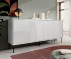 Meubella Dressoir wit 200 cm - Met 4 deuren, Verzenden, Nieuw, 200 cm of meer, Modern