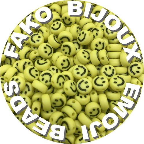 Fako Bijoux® - Emoji / Smiley Kralen - Acryl - 7mm -, Hobby en Vrije tijd, Kralen en Sieraden maken, Verzenden