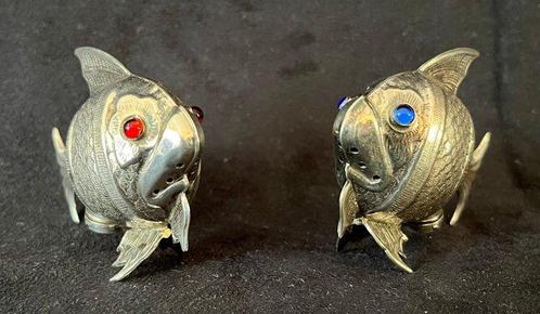 Zout- en pepervaatjes (2) - .800 zilver - 800, Antiek en Kunst, Antiek | Goud en Zilver