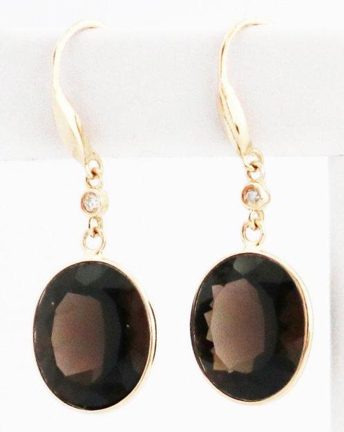 Zonder Minimumprijs - Oorbellen - 14 karaat Geel goud Quartz, Sieraden, Tassen en Uiterlijk, Oorbellen