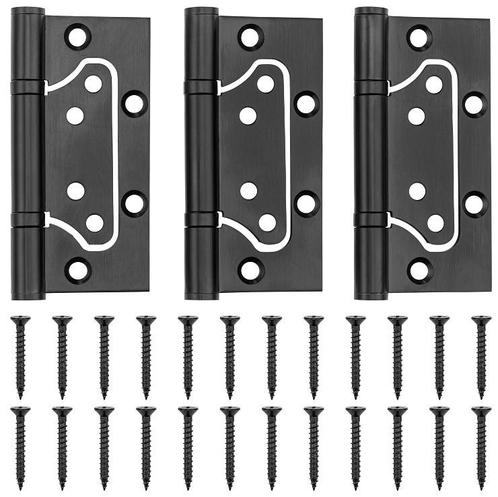 Set van 3 freesvrije scharnieren 100x40 mm zwart, Doe-het-zelf en Verbouw, Hang- en Sluitwerk, Verzenden