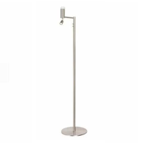 Highlight vloerlamp statief met leeslamp Zilver E27 160 cm, Huis en Inrichting, Lampen | Vloerlampen, Metaal, Ophalen of Verzenden