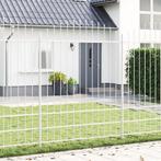 vidaXL Tuinhek met boog 3,4x2 m staal wit, Verzenden, Nieuw, IJzer