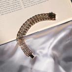 18 Krt. Gouden meander schakel armband | 19,5 cm (versace), Sieraden, Tassen en Uiterlijk, Ophalen of Verzenden, Gebruikt, Overige kleuren