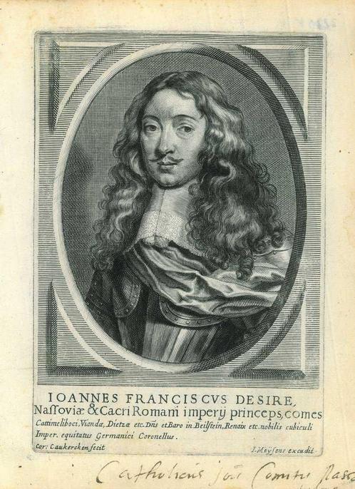 Portrait of John Francis Desideratus, Prince (...), Antiek en Kunst, Kunst | Etsen en Gravures