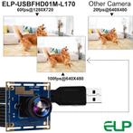 ELP USB camera - 2K  - Full HD 1080P - 100fps - fish eye, Verzenden, Nieuw