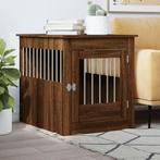 vidaXL Hondenbench 64,5x80x71 cm bewerkt hout bruin, Dieren en Toebehoren, Hondenhokken, Verzenden, Nieuw