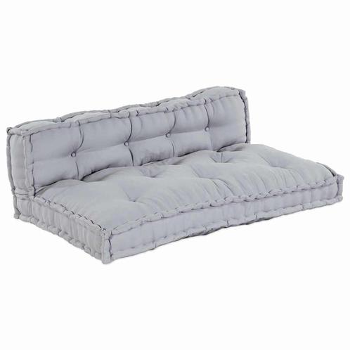 vidaXL Pallet Sofa Kussen 2 pcs Grijs Stof, Huis en Inrichting, Woonaccessoires | Kussens, Grijs, Nieuw, Verzenden
