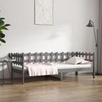 vidaXL Slaapbank 90x200 cm massief grenenhout grijs, 90 cm, Eenpersoons, Verzenden, Nieuw