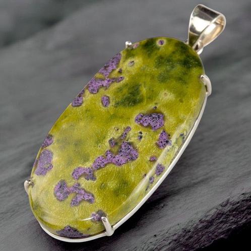 Australische Atlantisiet - Stichtiet in Serpentijn Zilveren, Verzamelen, Mineralen en Fossielen