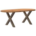 vidaXL Eettafel 200x100x74 cm ovaal massief eikenhout, Verzenden, Nieuw