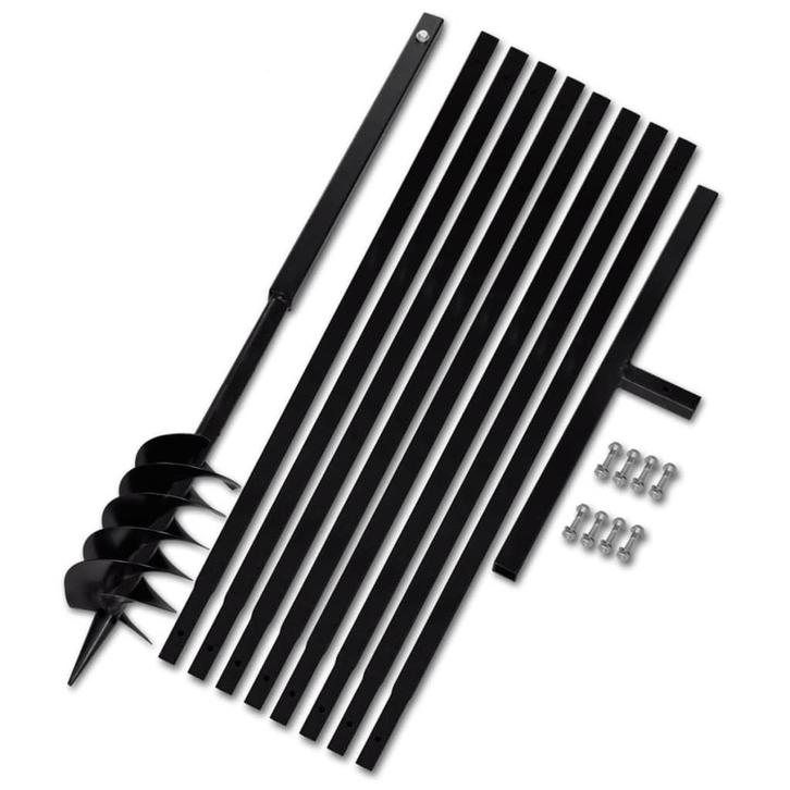 vidaXL Grondboor met handvat 120 mm en verlengstukken 9 m, Tuin en Terras, Hand-tuingereedschap, Nieuw, Verzenden