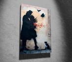 2dekans | Woondecoratie - The Kiss - Banksy Katoen, Ophalen of Verzenden, Zo goed als nieuw