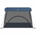 Babybox met matras linnen marineblauw (Speelgoed, Recreatie)