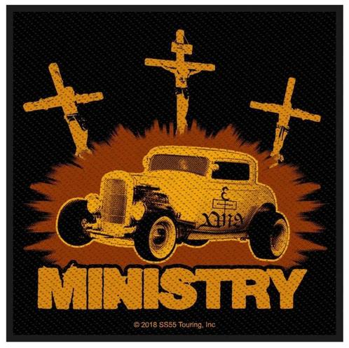 Ministry - Jesus Built My Hotrod Patch officiële merchandise, Verzamelen, Muziek, Artiesten en Beroemdheden, Kleding, Nieuw, Ophalen of Verzenden