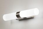 Rietveld Wandlampen - Wit, Staalgrijs - Glas, Staal, Metaal, Huis en Inrichting, Lampen | Wandlampen, Verzenden, Nieuw