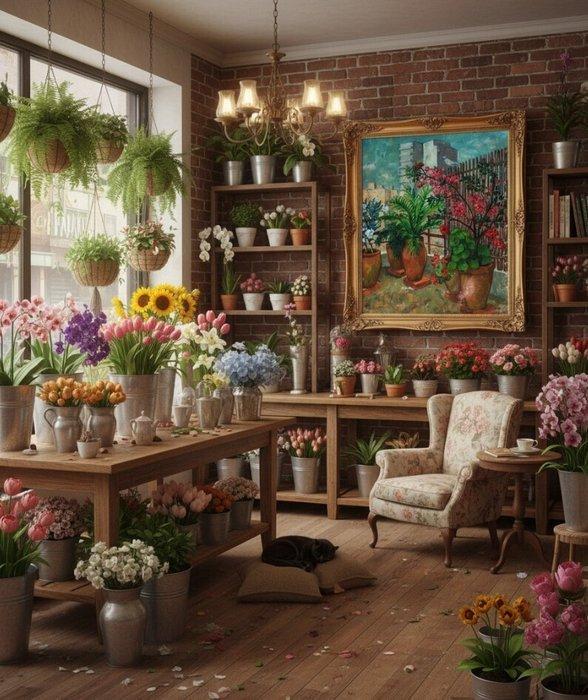 Soledad de Rojas (1933-2020) - The Rooftop Garden, Antiek en Kunst, Kunst | Schilderijen | Klassiek