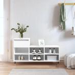 vidaXL Schoenenkast 102x36x60 cm bewerkt hout hoogglans wit, Verzenden, Nieuw