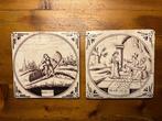 Tegel (2) - Bijbelse taferelen - 1750-1800, Antiek en Kunst