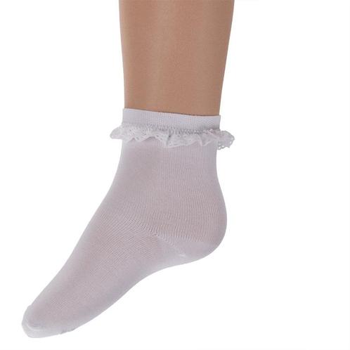 Meisjes sok wit met broderie-17/18 NIEUW, Kinderen en Baby's, Babykleding | Schoentjes en Sokjes, Meisje, Nieuw, Ophalen of Verzenden